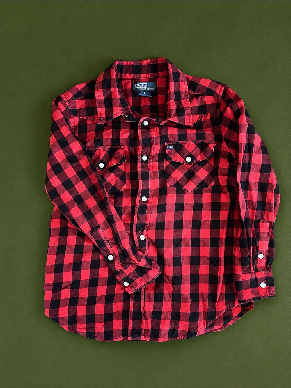 Polo by Ralph Lauren Red & Black Plaid Button-Down Shirt
